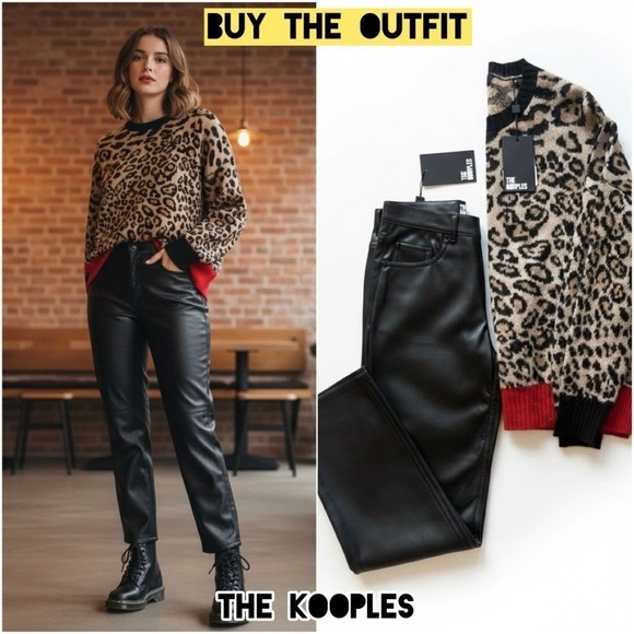 The Kooples Sweaters - NEW - The Kooples - Bundle of Faux Leather Pants and Alpaca Wool Blend Sweater